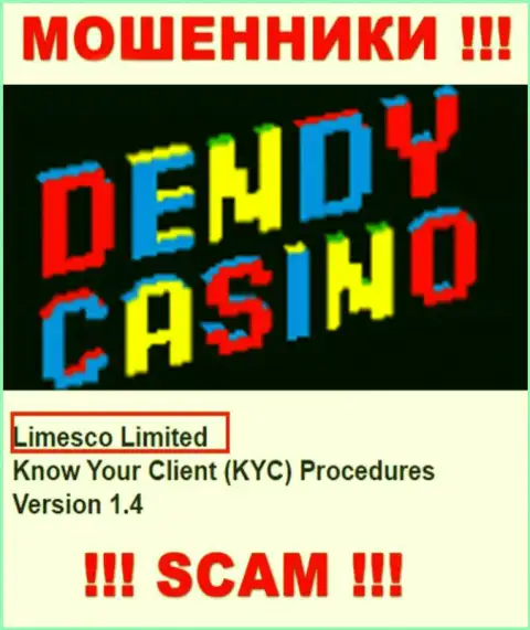 Сведения про юр лицо internet мошенников Dendy Casino - Лимеско Лтд, не обезопасит вас от их грязных рук