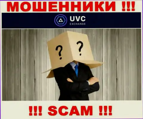 Не работайте совместно с internet-обманщиками UVC Exchange - нет сведений об их прямых руководителях