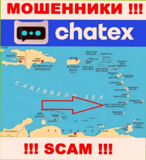 Не верьте интернет-мошенникам Chatex, так как они разместились в офшоре: Сент-Винсент и Гренадины
