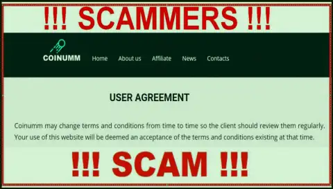 Coinumm Com Cheaters can change their client agreement at any time