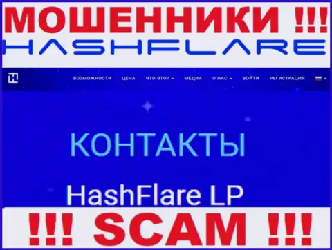 Информация о юридическом лице воров HashFlare