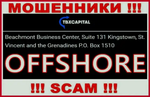 TBX Capital - это МОШЕННИКИ !!! Зарегистрированы в офшоре по адресу: Бизнес-центр Бичмонт, Сьют 131 Кингстаун, Сент-Винсент и Гренадины
