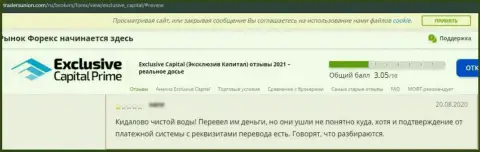 Объективный отзыв, после прочтения которого стало ясно, контора ЭксклюзивКапитал Ком - это МОШЕННИКИ !!!
