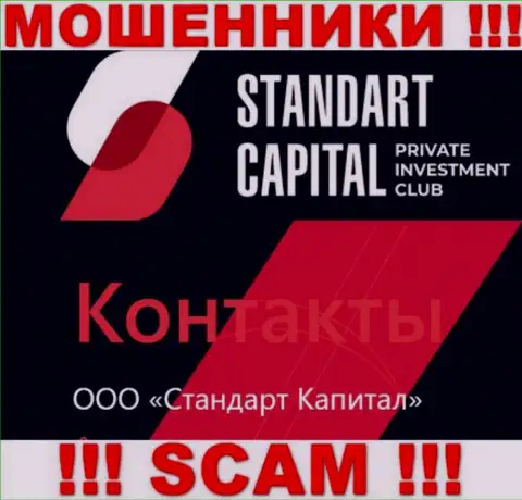 ООО Стандарт Капитал - юридическое лицо интернет мошенников Стандарт Капитал