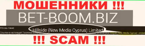 Юридическим лицом, управляющим internet кидалами Hillside (New Media Cyprus) Limited, является Хиллсиде (Нью Медиа Кипр) Лтд