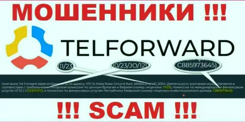 На сайте TelForward Net имеется лицензия, только вот это не меняет их мошенническую суть