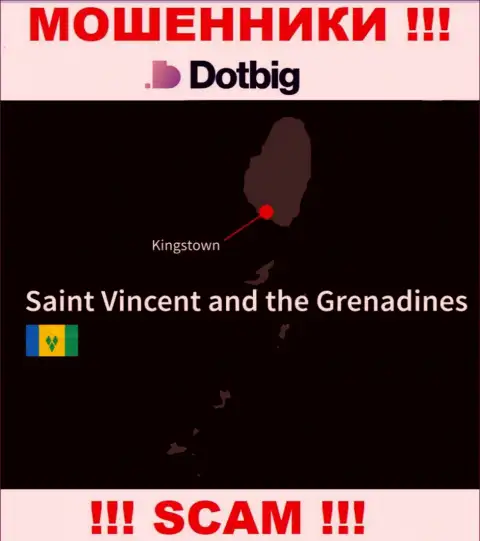 DotBig Com имеют офшорную регистрацию: Kingstown, St. Vincent and the Grenadines - будьте очень осторожны, лохотронщики