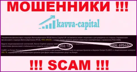 Вы не сможете вернуть финансовые средства из конторы Кавва-Капитал Ком, даже узнав их номер лицензии с официального сайта