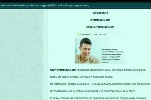 Обзор проделок scam-организации КрипТрейд 365 - это МОШЕННИКИ !!!