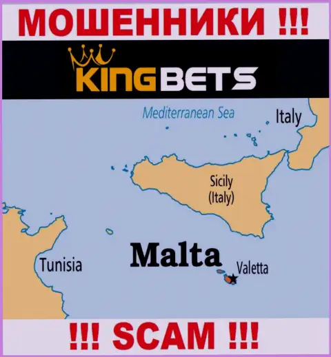 KingBets - это internet-мошенники, имеют оффшорную регистрацию на территории Malta