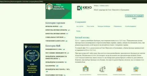 Обзорный материал об условиях для трейдинга форекс дилинговой компании KIEXO, расположенный на информационном сервисе Директори ФинансМагнатес Ком