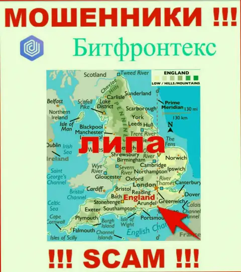 Мошенники BitFrontex предоставляют для всеобщего обозрения ложную инфу об юрисдикции