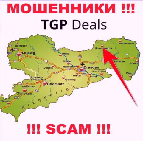 Оффшорный адрес конторы TGPDeals Com липа - шулера !!!