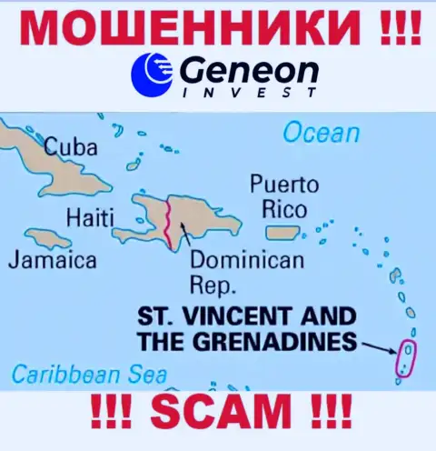 ГенеонИнвест Ко находятся на территории - St. Vincent and the Grenadines, избегайте совместного сотрудничества с ними
