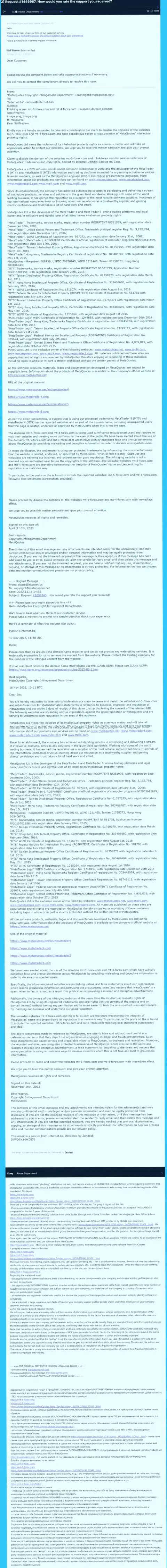 Очередная петиция с претензией на обзорную статью о шарашкиной конторе MetaQuotes, разработавшей программное обеспечение Meta Trader 4 и MetaTrader 5