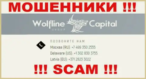 Будьте крайне внимательны, когда звонят с левых номеров телефона, это могут оказаться интернет мошенники Wolfline Capital