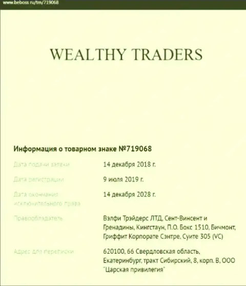 Материалы о организации Wealthy Traders, позаимствованные на сервисе beboss ru
